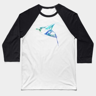 Line Drawings - Bluebird in Flight Baseball T-Shirt